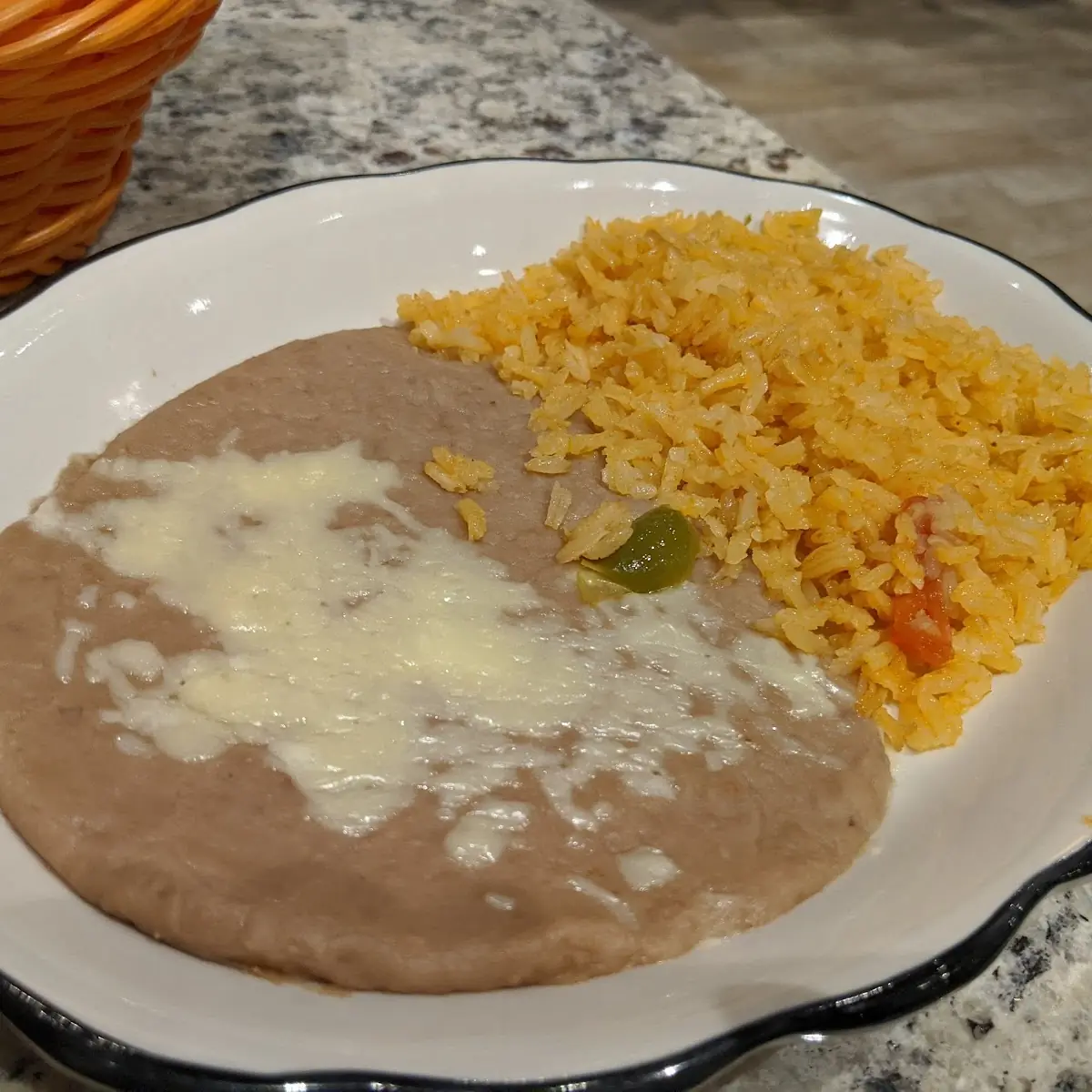 Side of Refried Beans and Rice