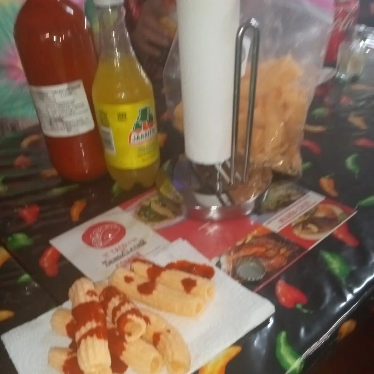 Chips and Valentina Hot Sauce