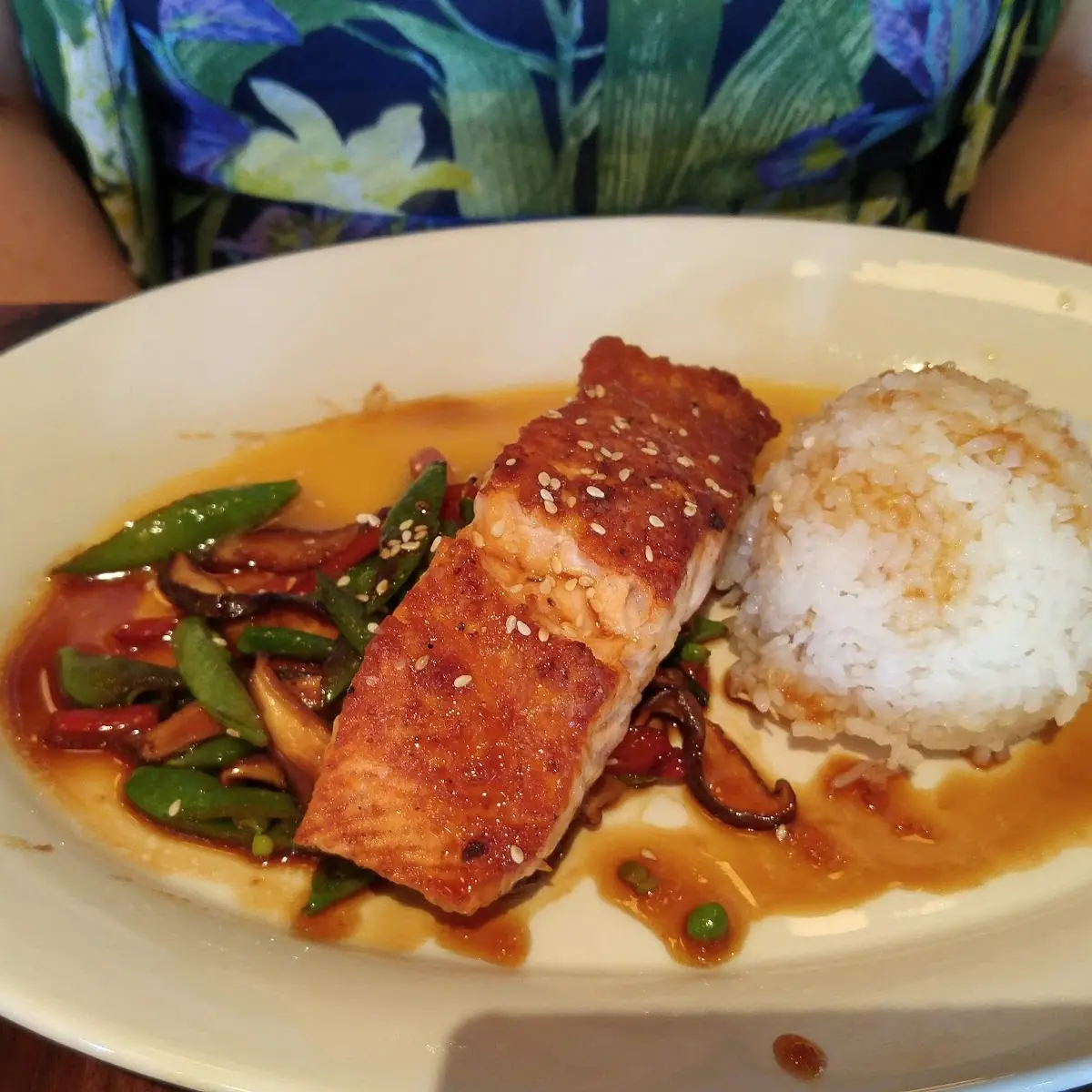 Ponzu Glazed Salmon with Sticky Rice