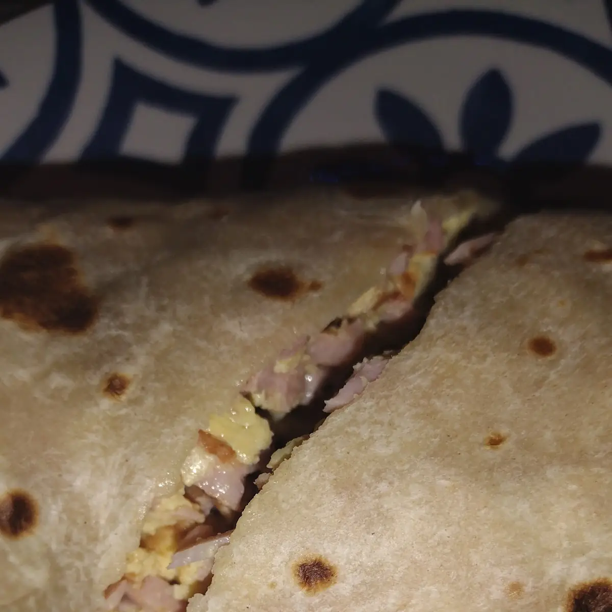 Ham Egg and Cheese Burrito