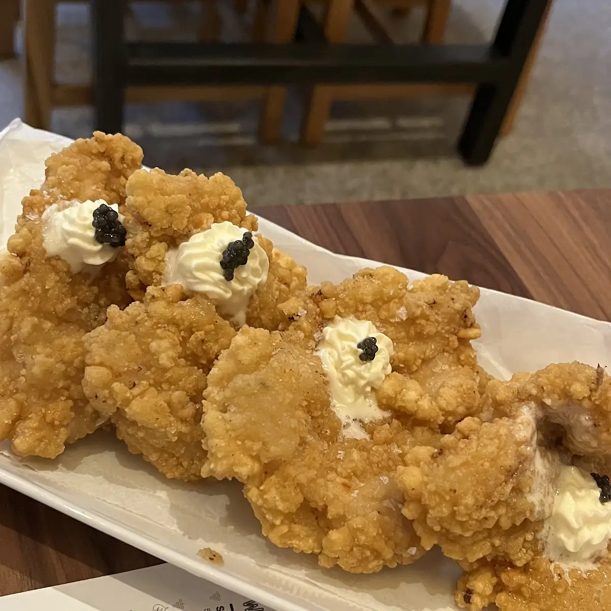 Fried Chicken with Caviar