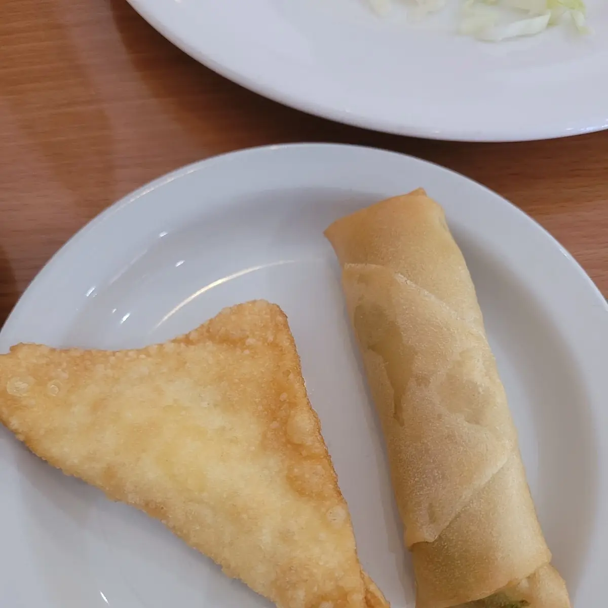 Egg Roll and Crab Rangoon