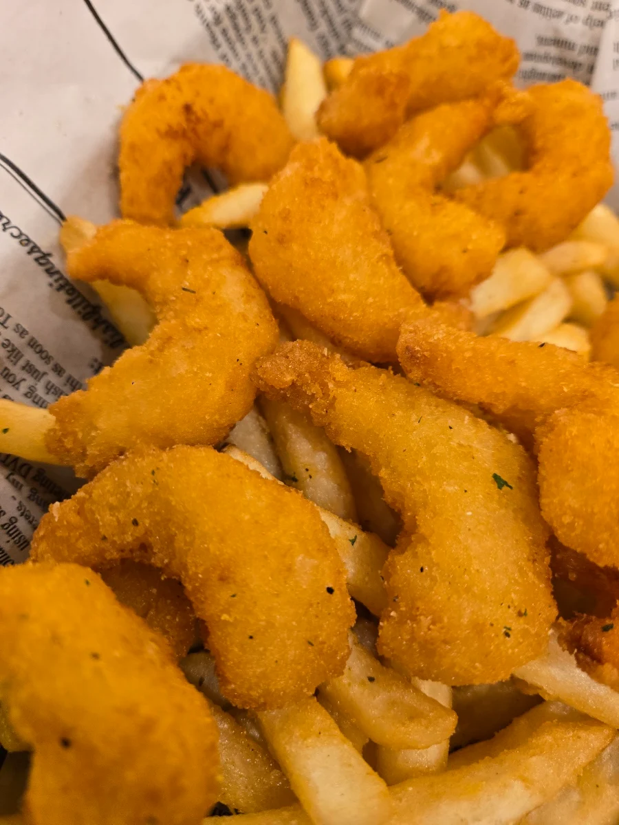 Fried Shrimp with Fries, CRAB BOIL