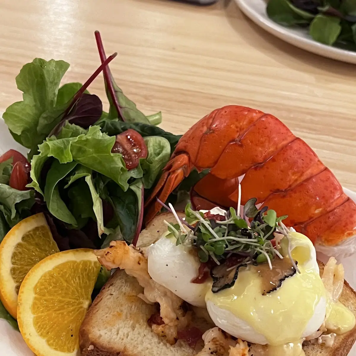 Truffle Lobster Poached Eggs Benedict