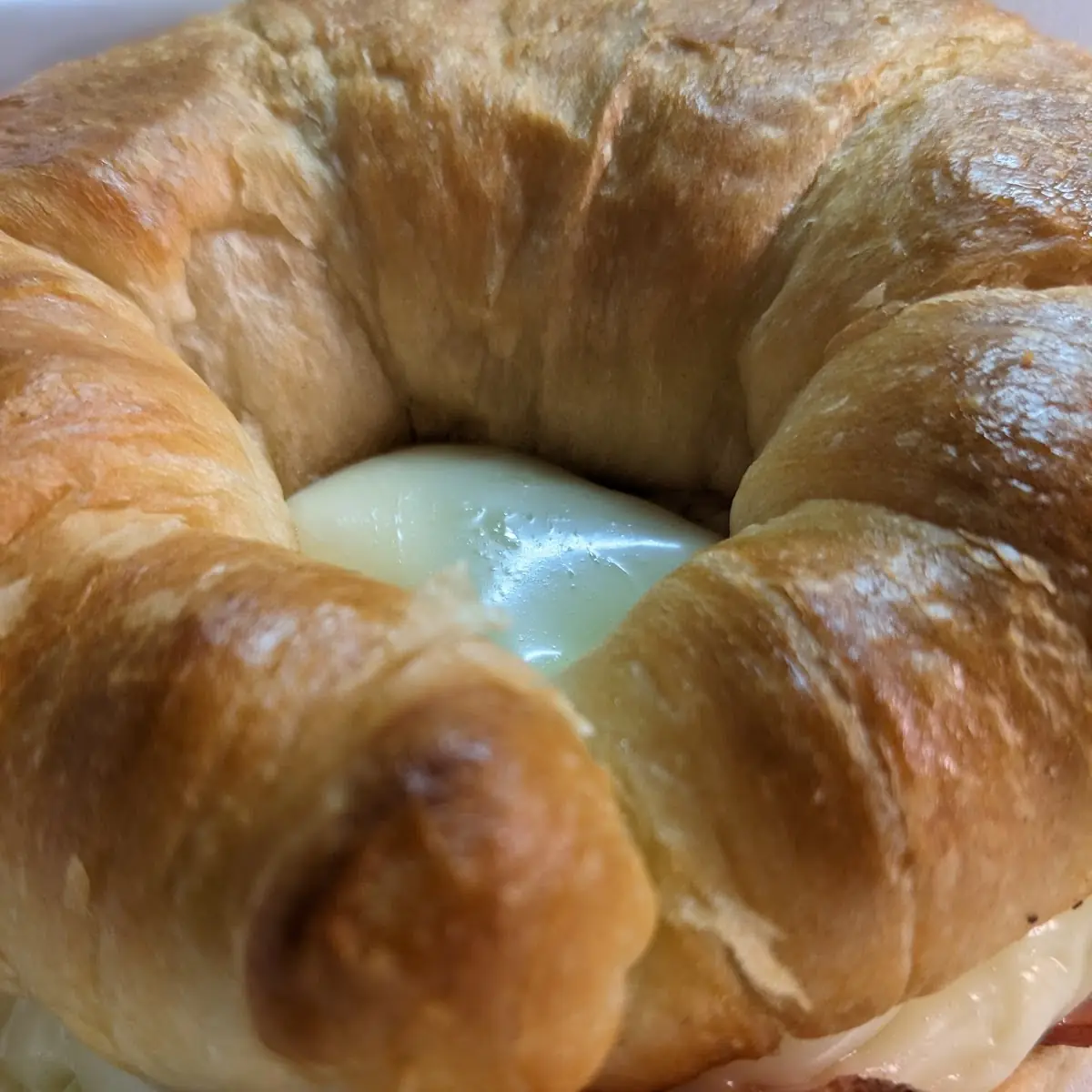 Ham Egg and Cheese on a Croissant