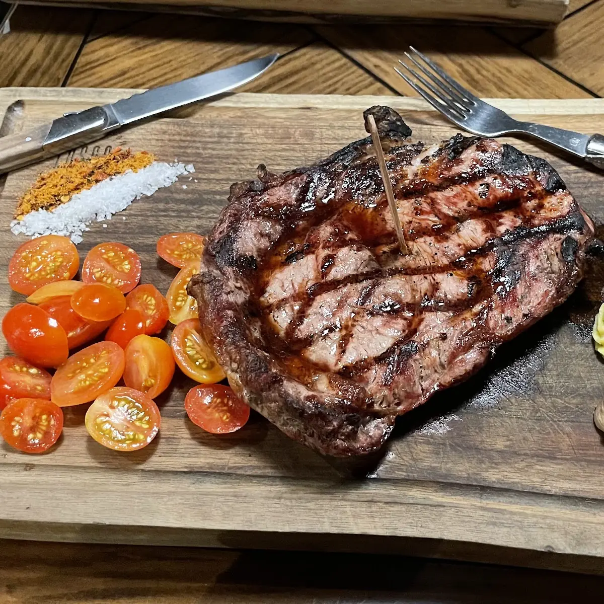 Grilled Ribeye Steak with Roasted Vegetables