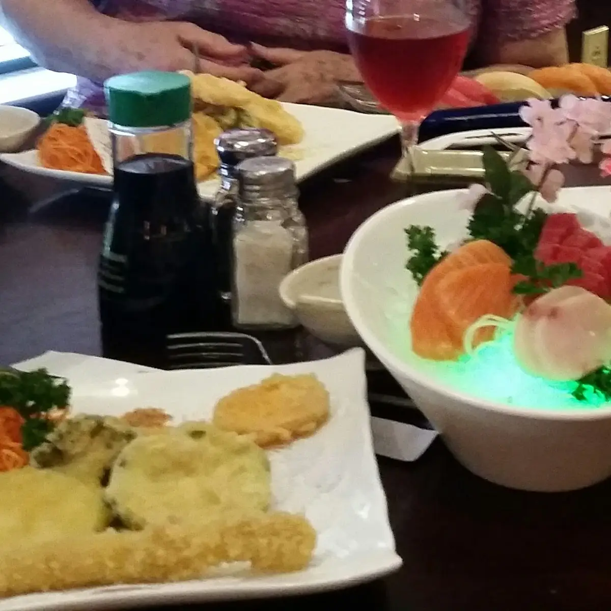 Vegetable Tempura and Sashimi Sampler