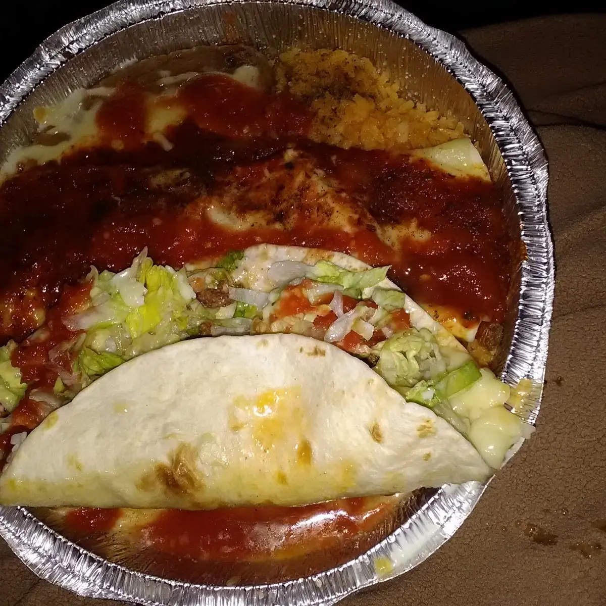 Combo Beef Burrito Chimichanga