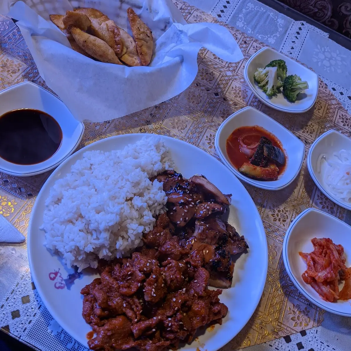 Spicy Pork and Teriyaki Chicken