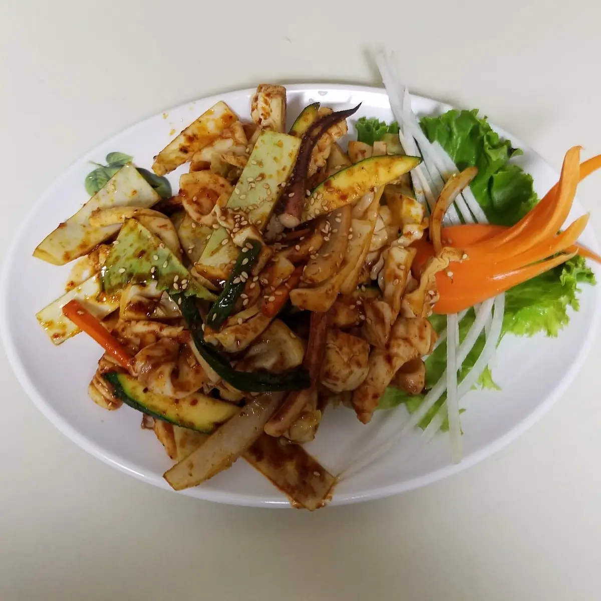 Spuid&Vegetable Stir Fried