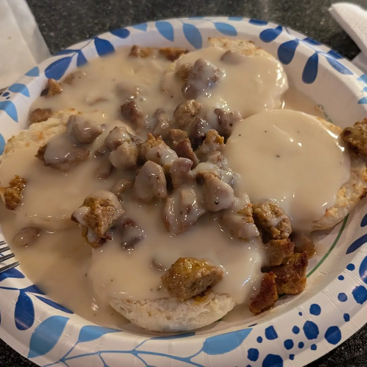 Sausage Gravy and Biscuits