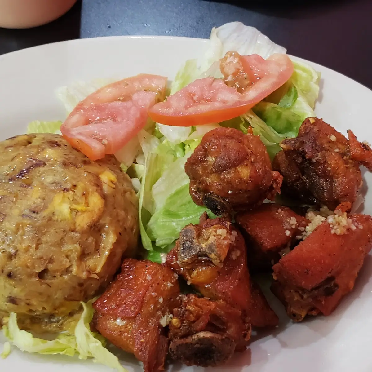 Mofongo Y Pollo Frito