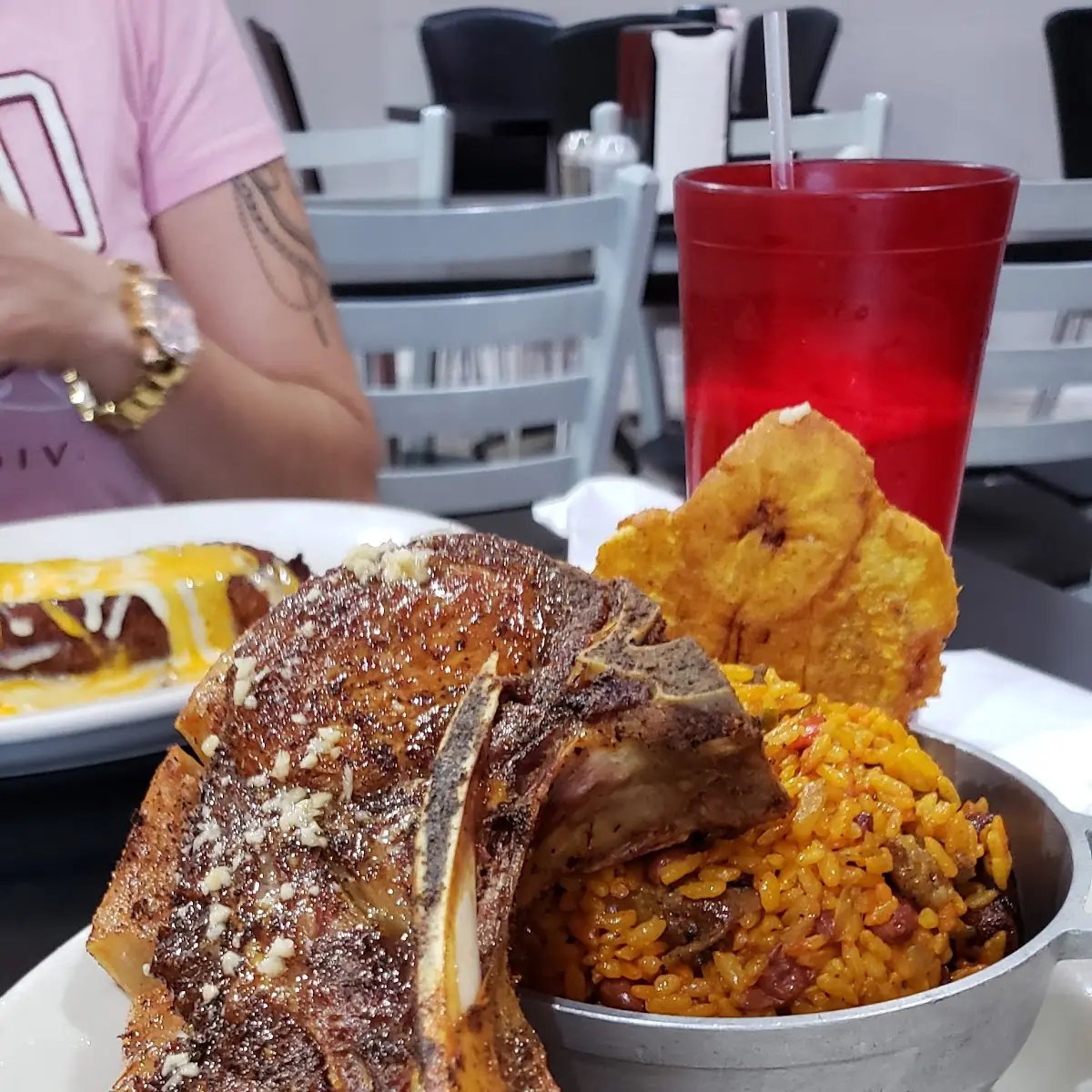 Pork Chops Mofongo Chuleta