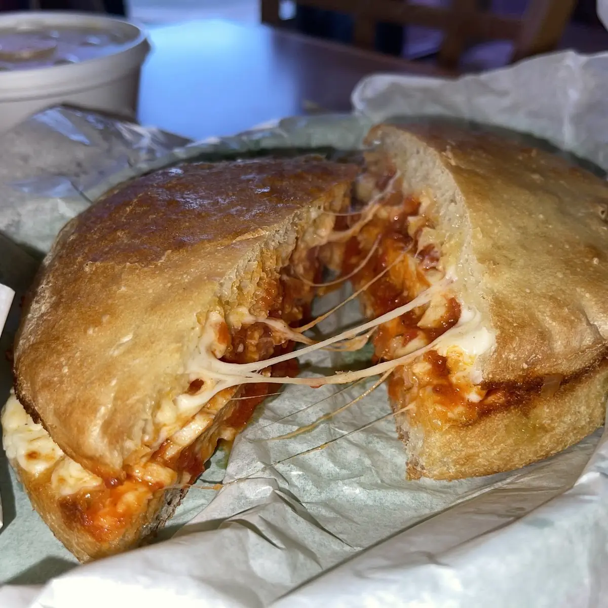 Chicken Eggplant Parmesan Sandwich