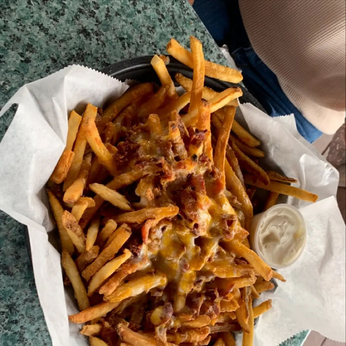 Cheddar Cheese Fries with Bacon