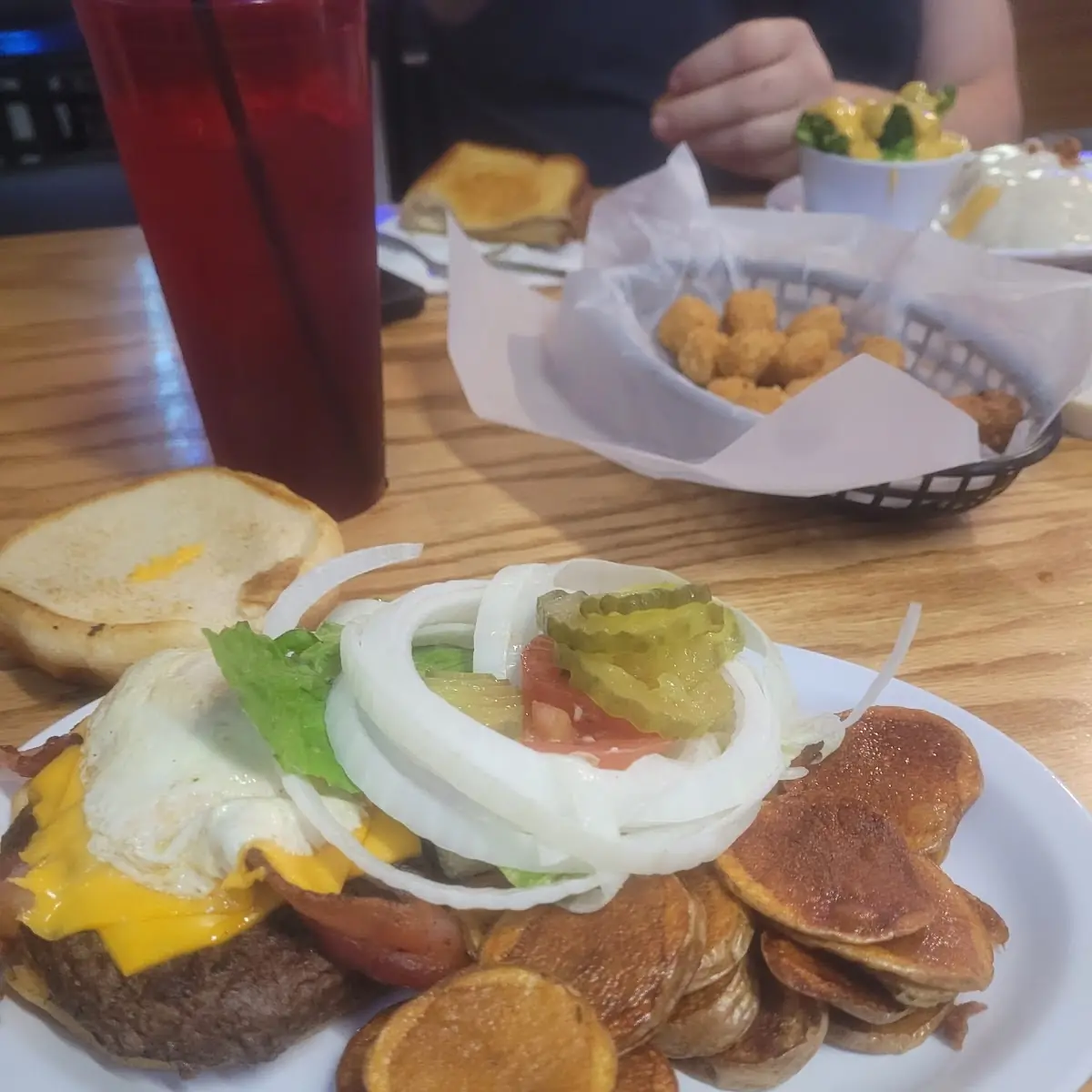 Brunch Burger and Chips