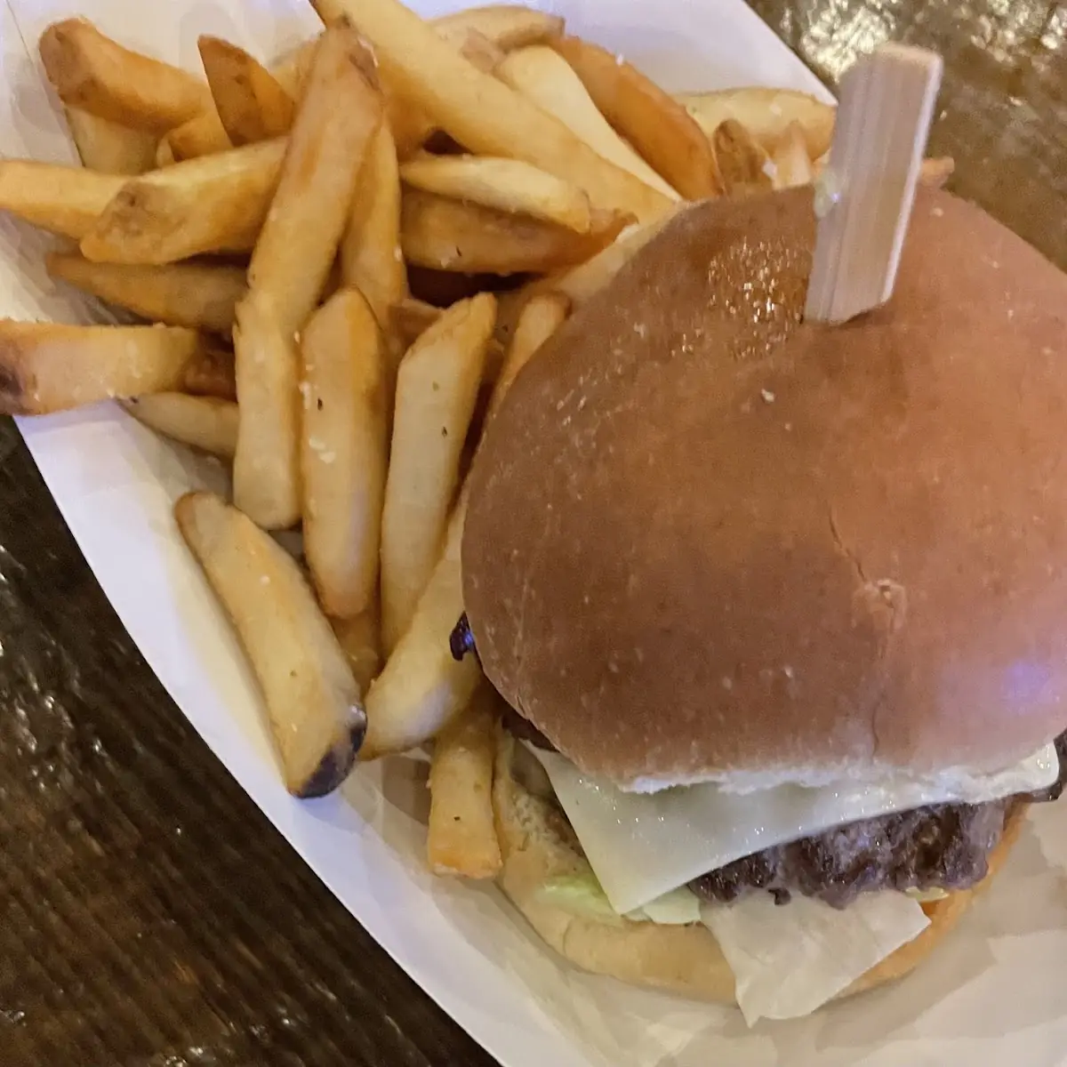 Bacon Burger and Fries