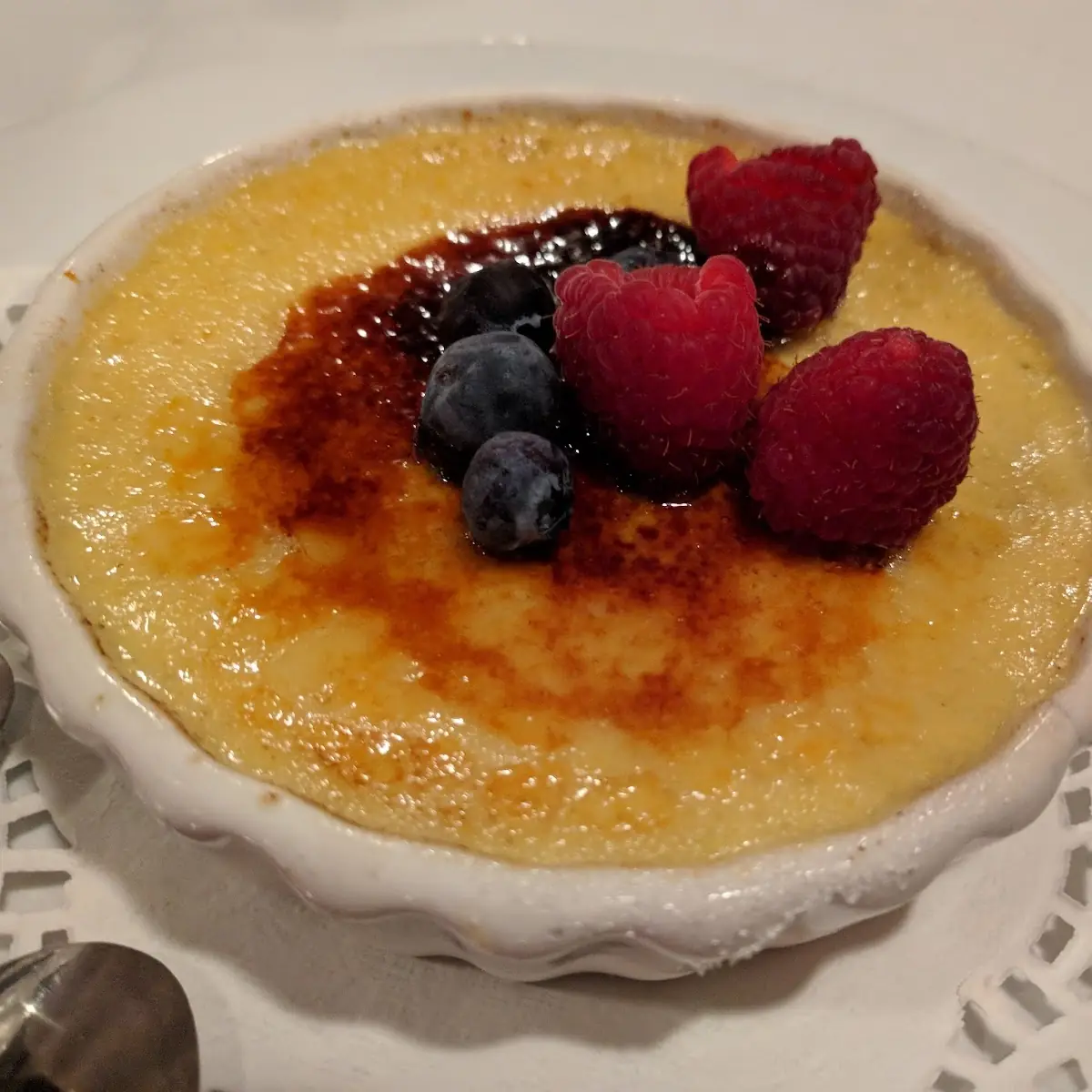 Creme Brulee with Berries