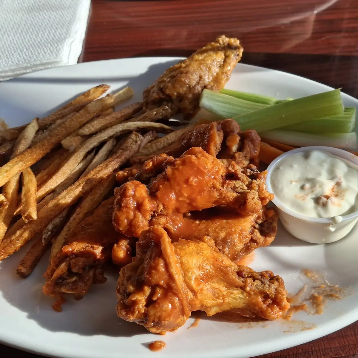 Boneless Wings and Fresh Cut Fries