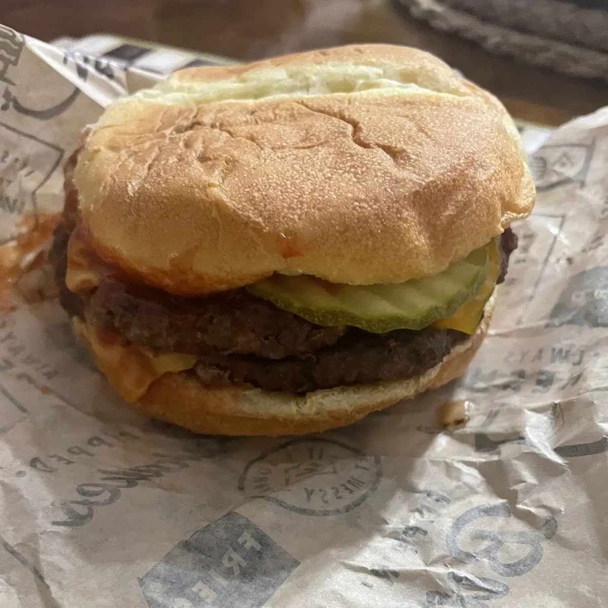 Double Cheeseburger with Fried Onions