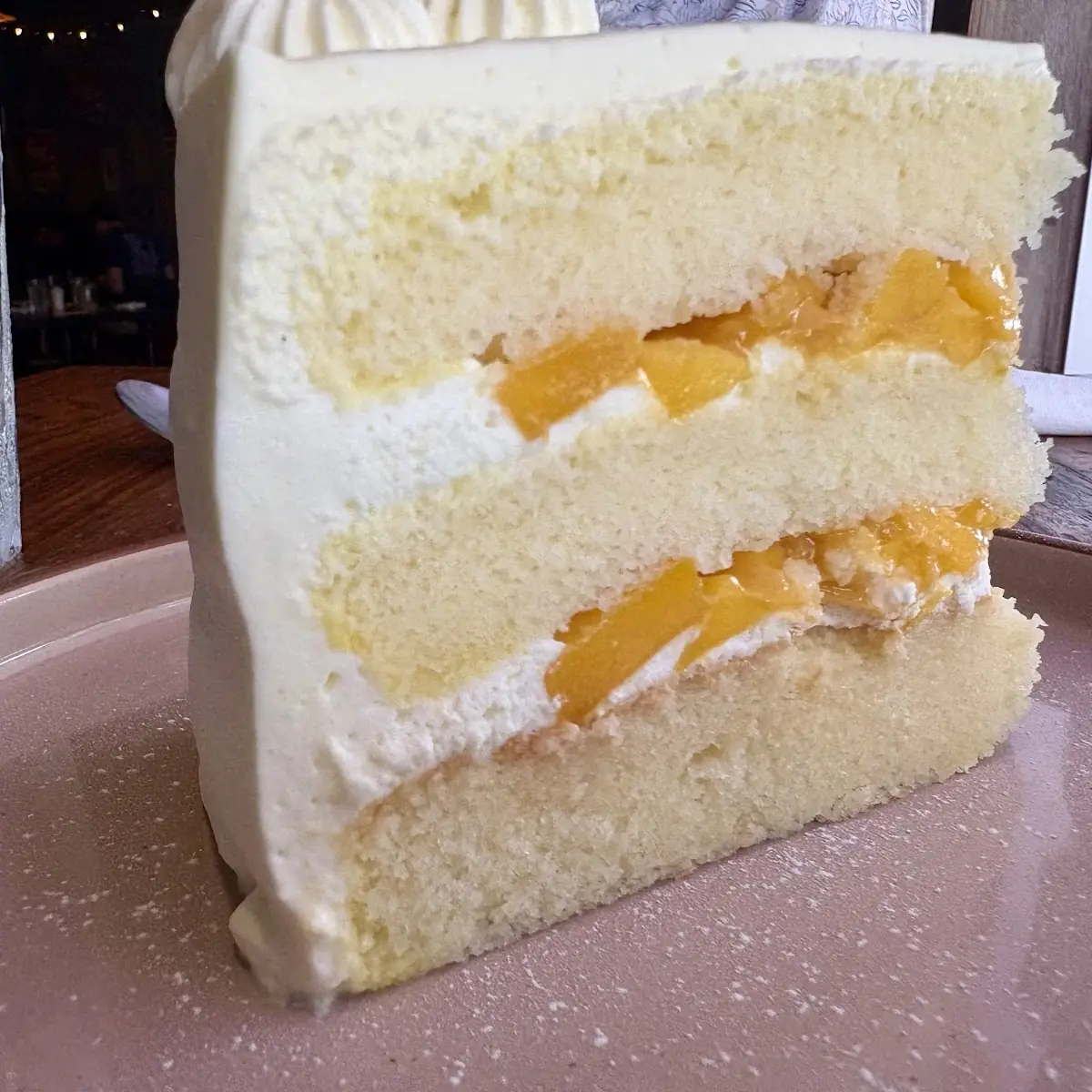 Mango Cream Sponge Cake Slice