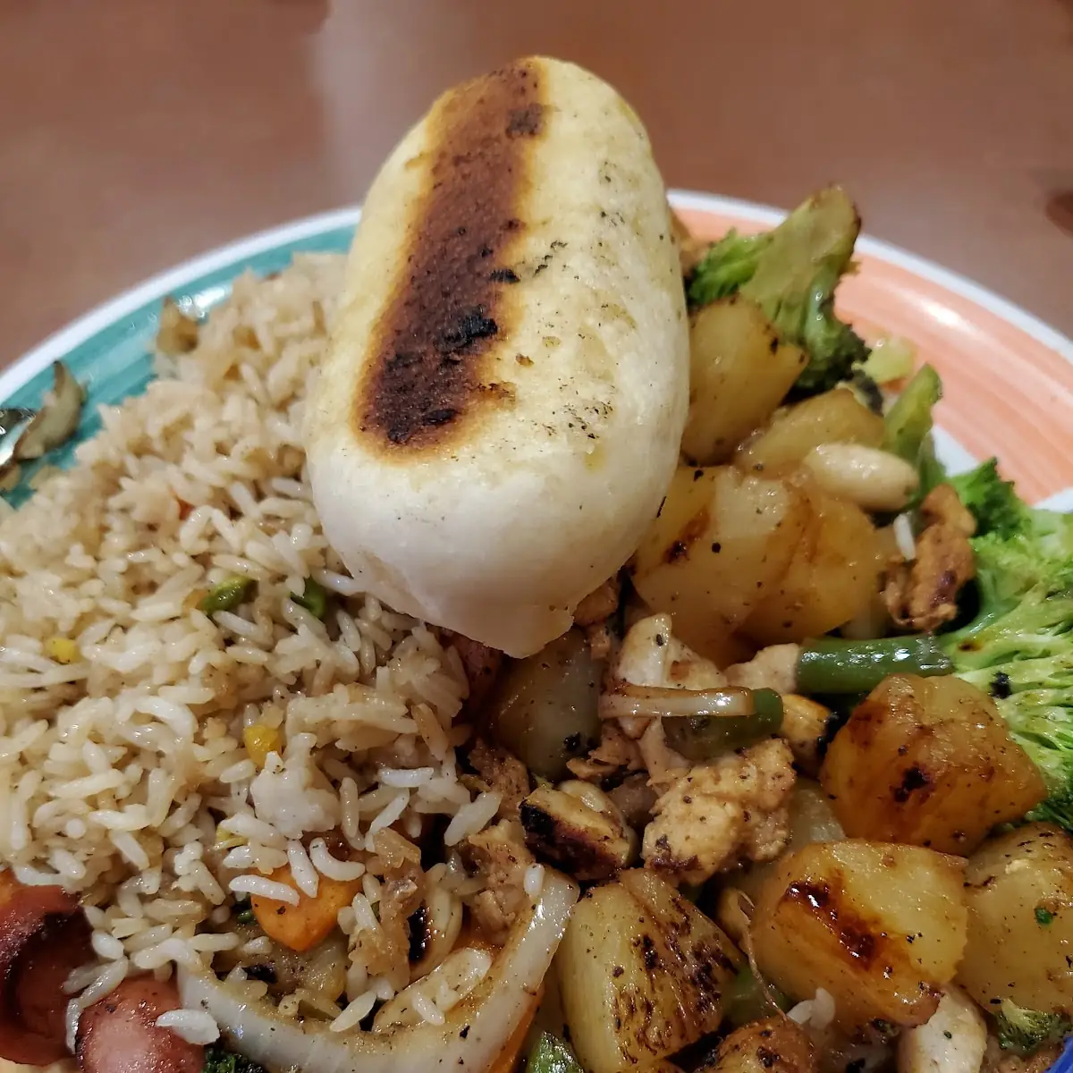 Chicken with Vegetables and Fried Rice