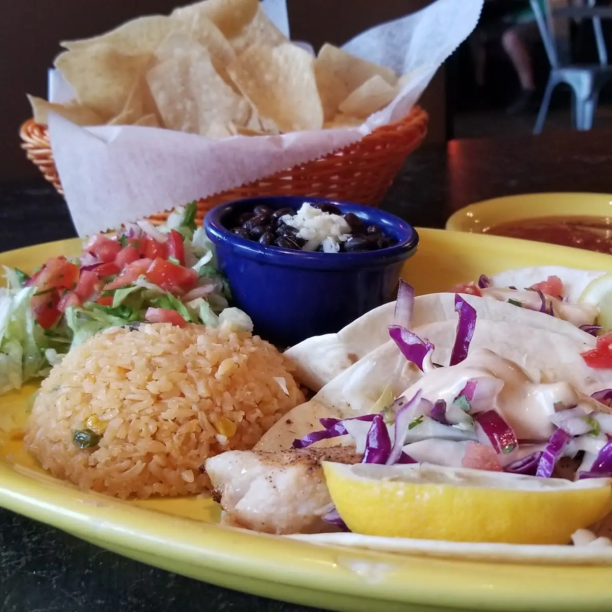 Fish Tacos with Rice