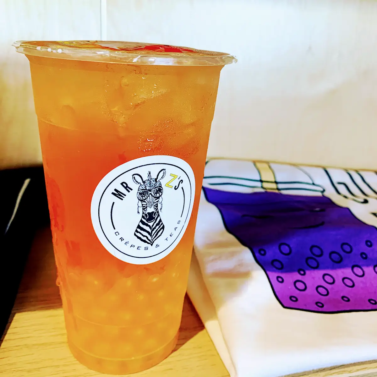 Pineapple Jasmine Tea with Popping Boba