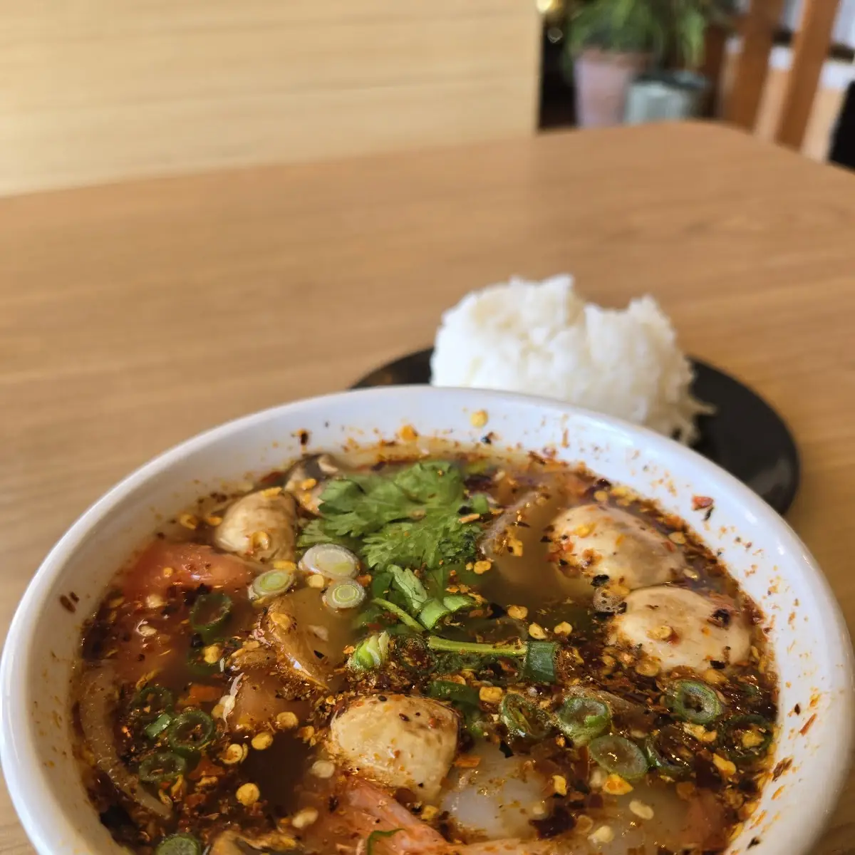 Tom Yum Noodle Pork Soup