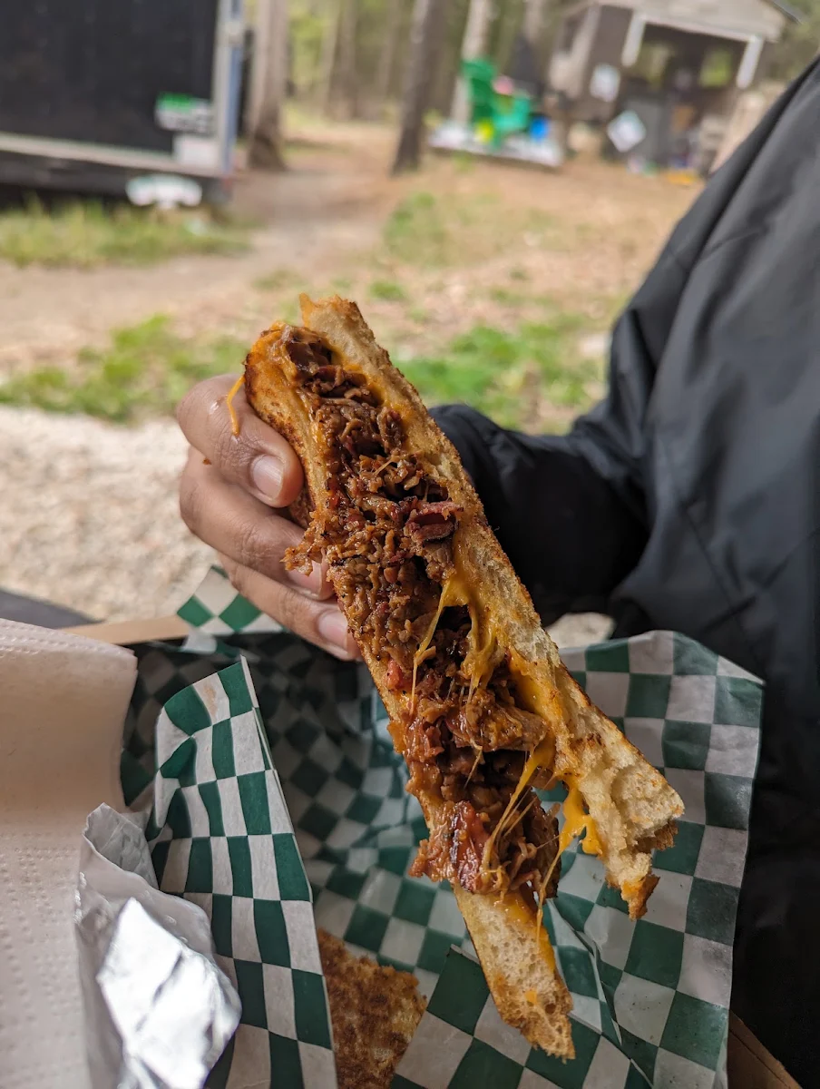 Grilled Cheese & Brisket Sandwich