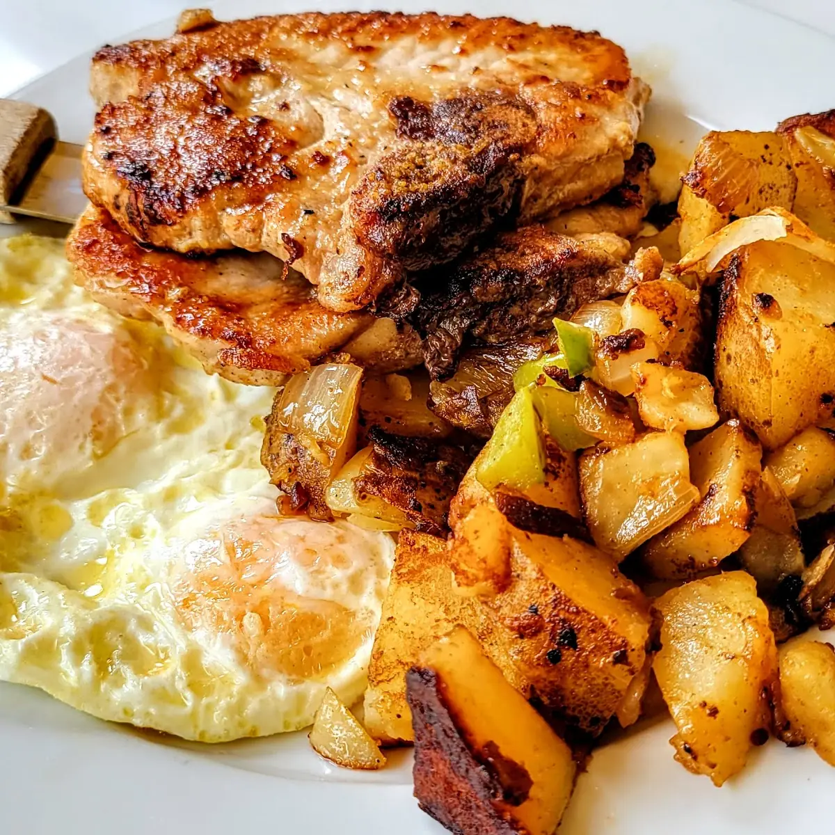 Pork Chops and Eggs