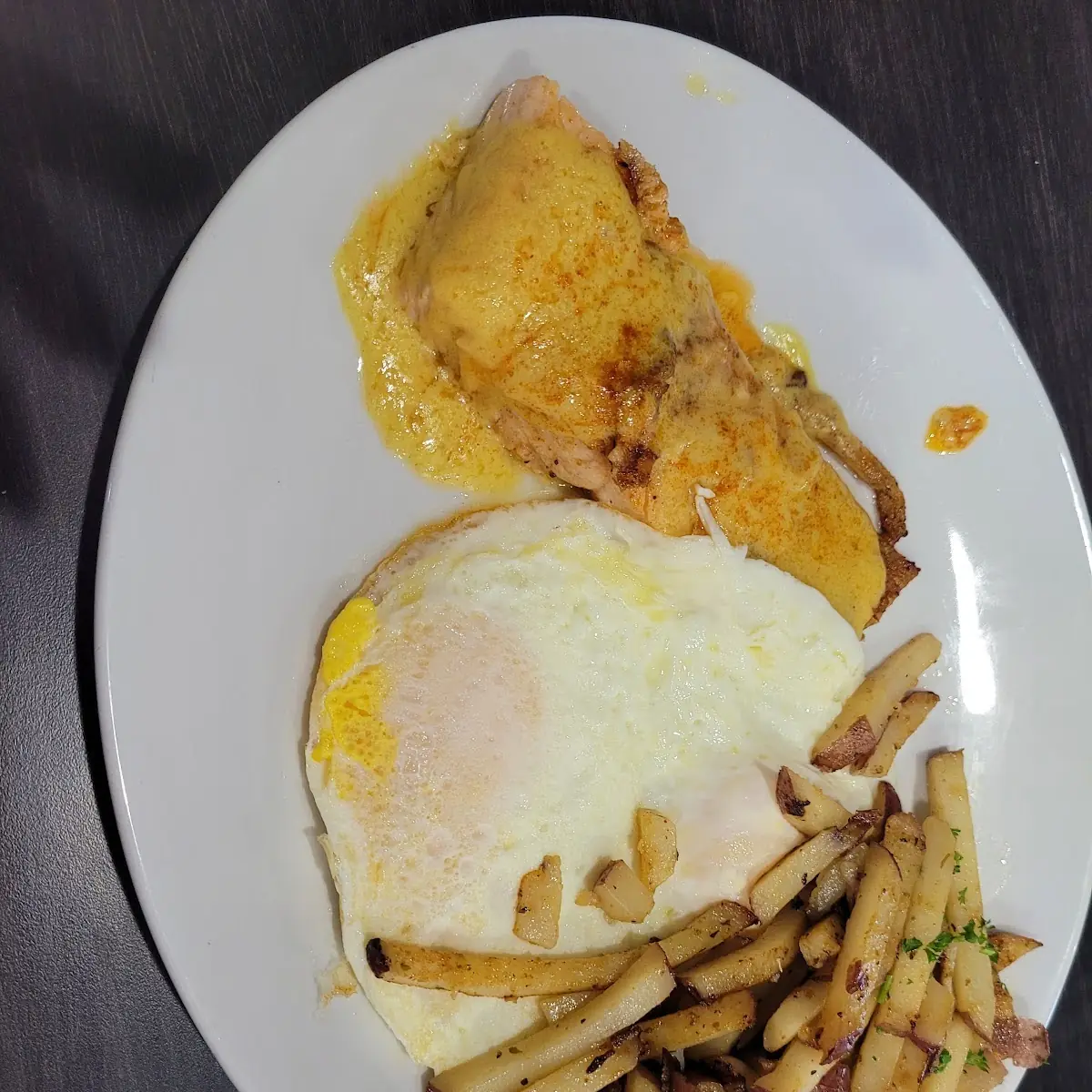 Grilled Salmon and Eggs