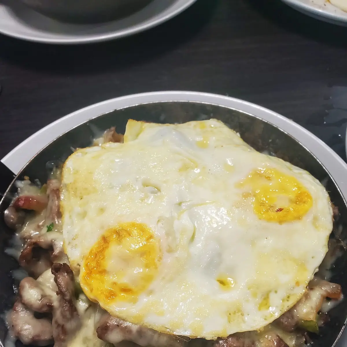 Steak Skillet with Two Eggs