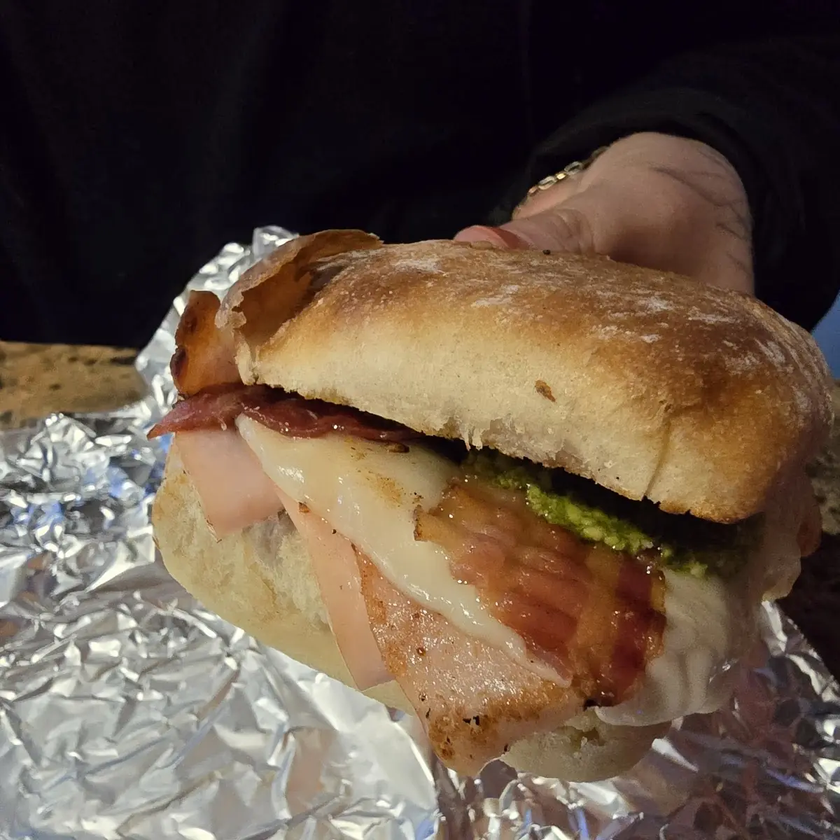 Turkey Bacon Pesto Sandwich