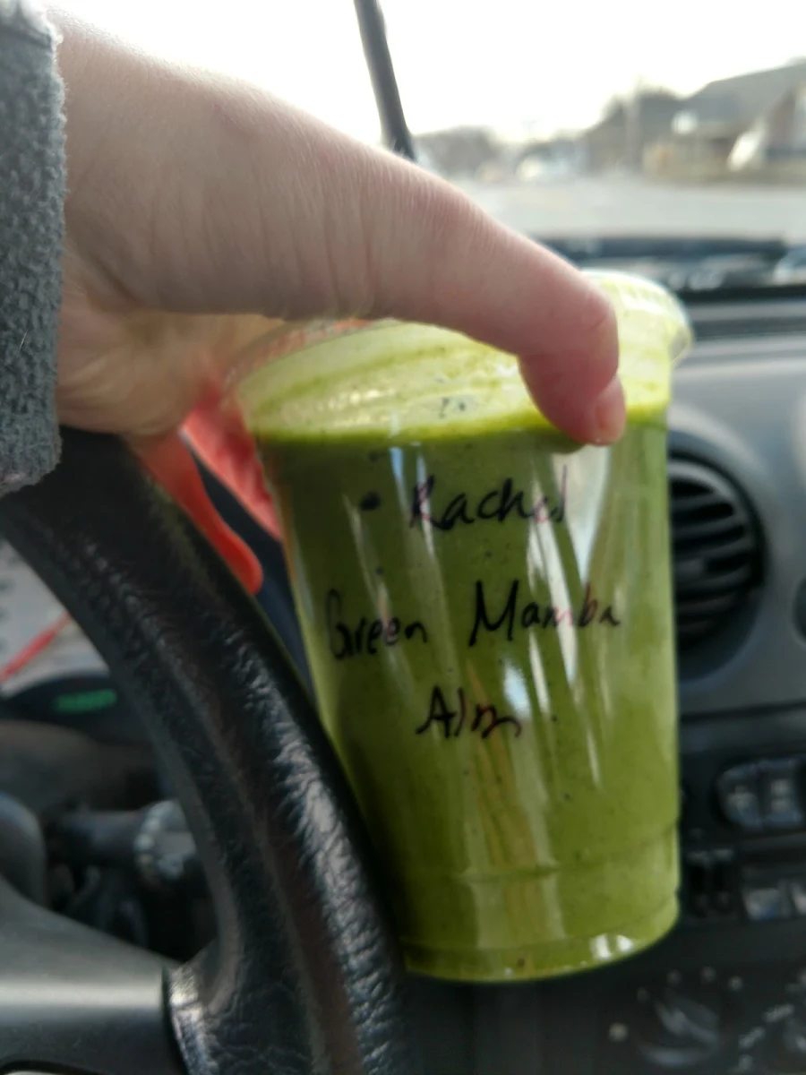 Green Mamba with Almond Milk