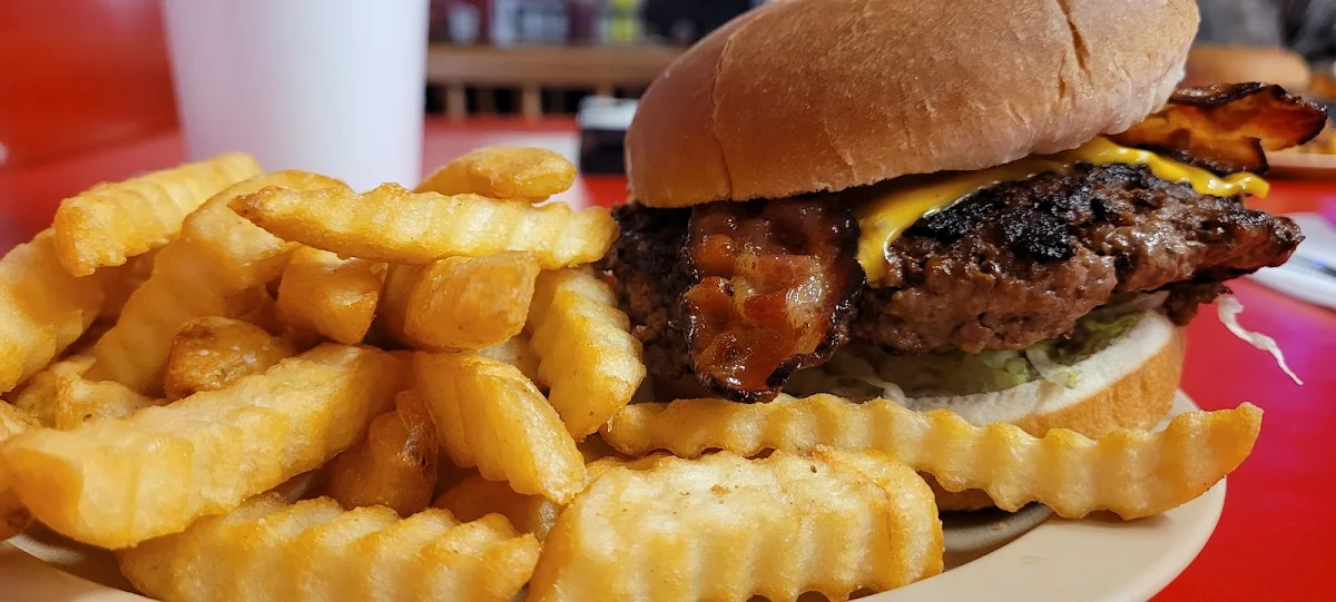 Bacon Cheeseburger and Fries