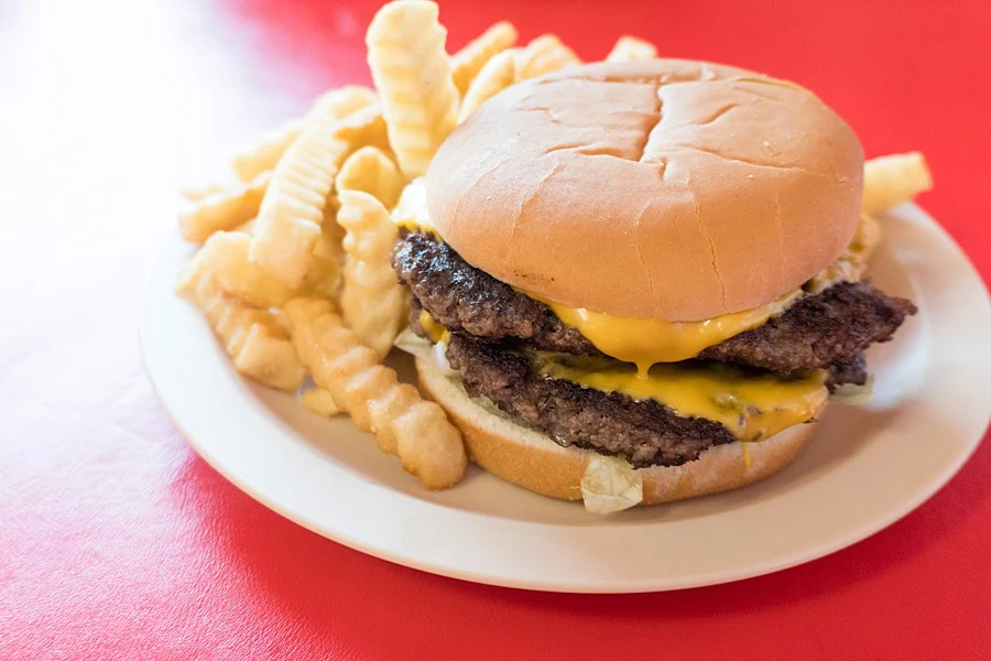 Double Cheeseburger and Fries