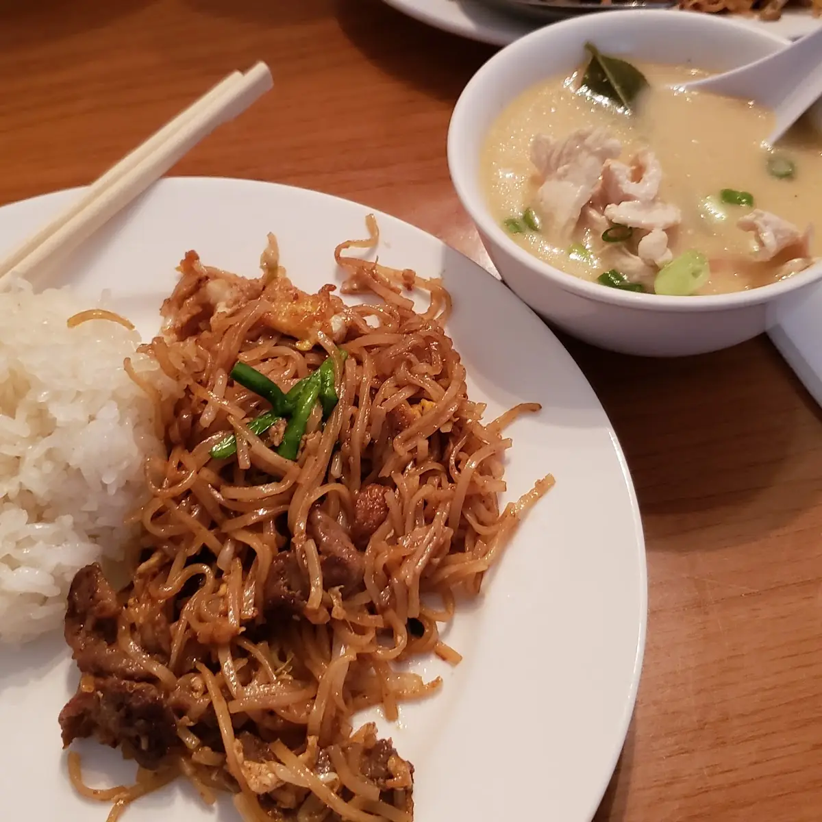 Tom Kha and Pad Thai