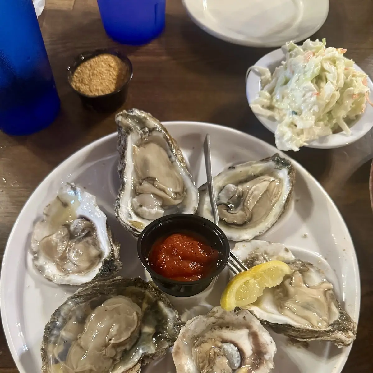 Fresh Oysters with Cocktail Sauce