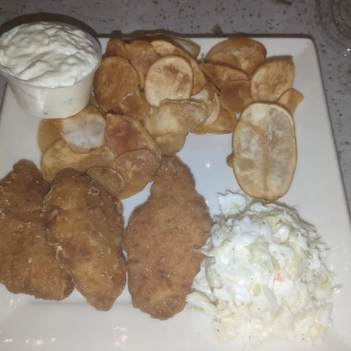 Fish and Chips with Coleslaw