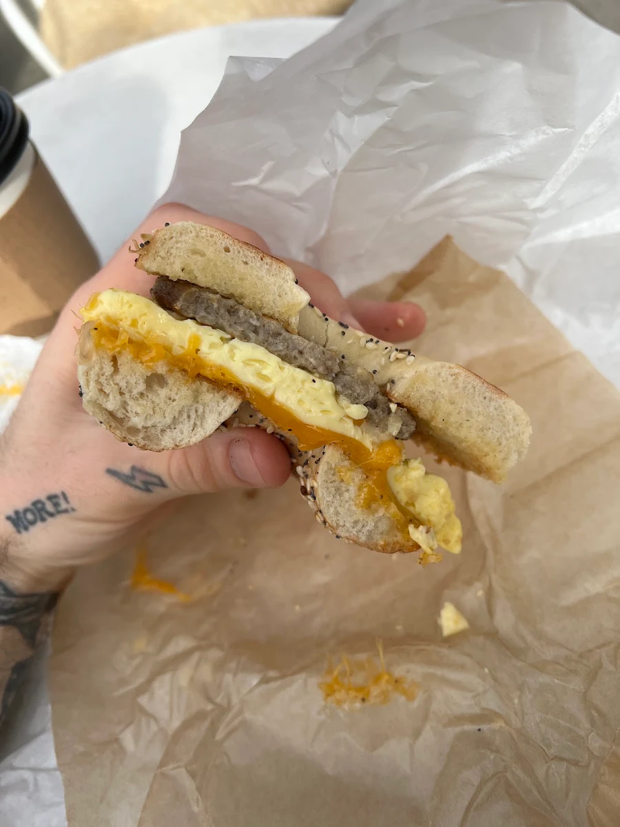 Sausage Egg and Cheese Bagel