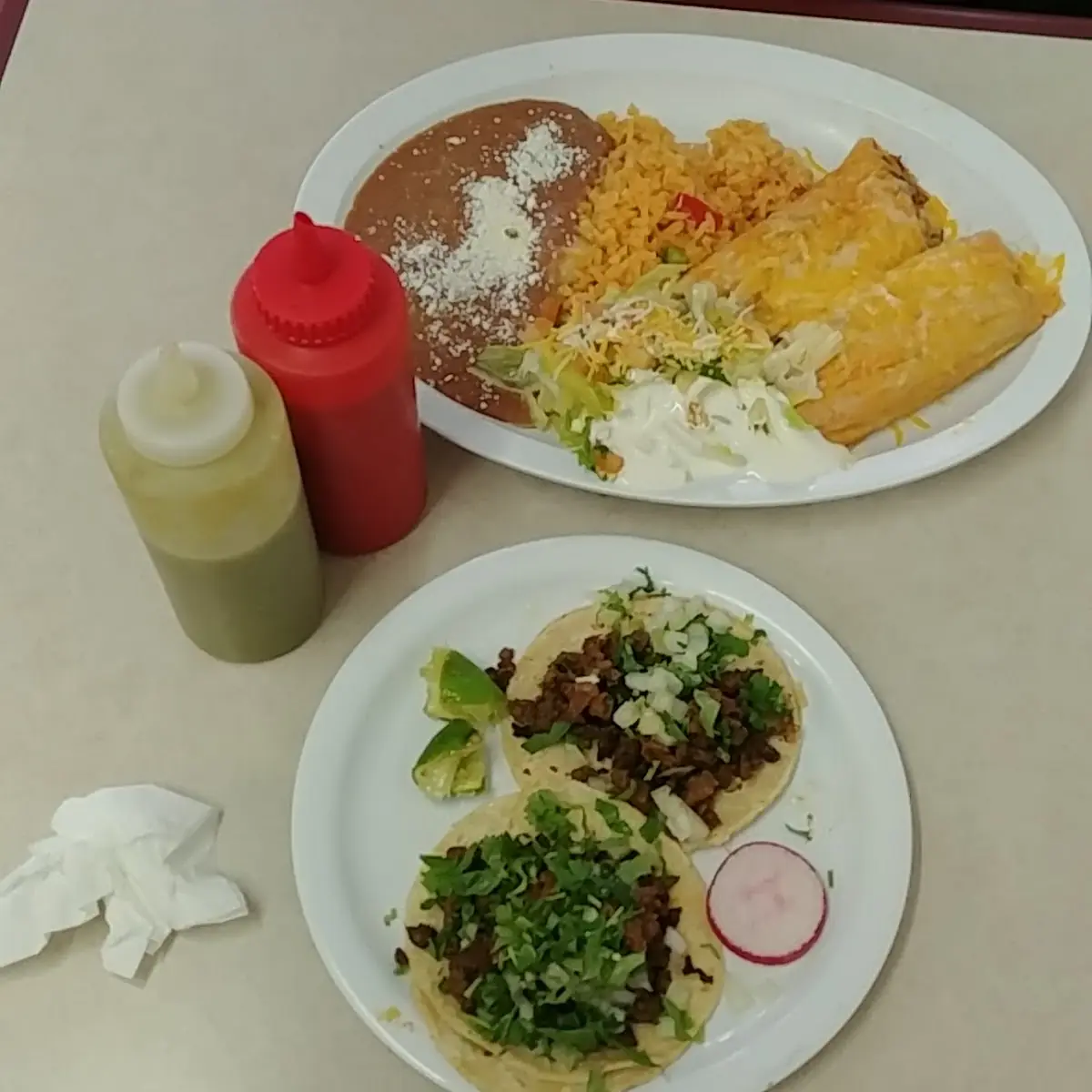 Authentic Tacos Tomales with Rice & Beans