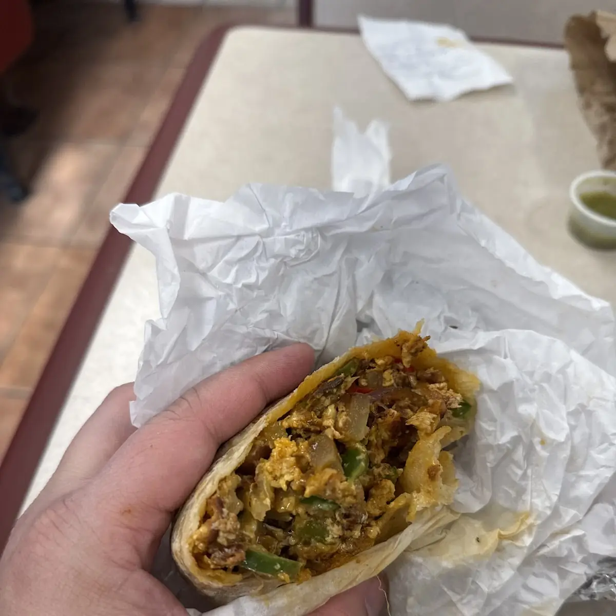 Breakfast Burrito with Side Salsa