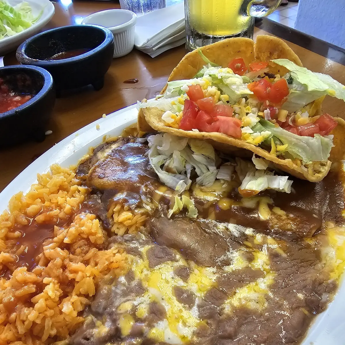 Taco Enchilada Plate