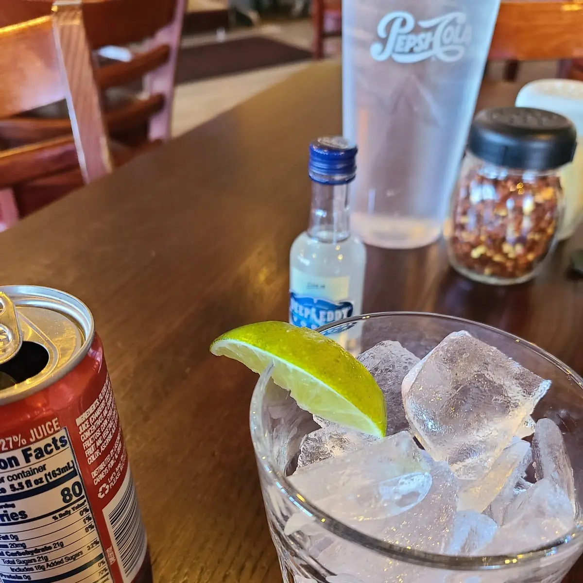Self Serve Vodka Cranberry Juice with Lime