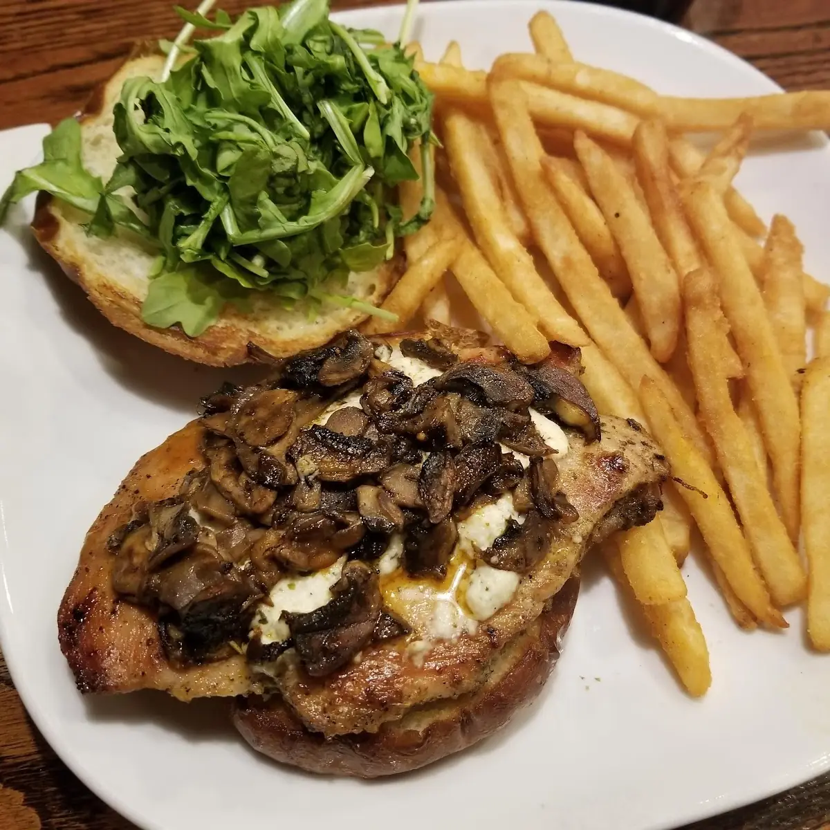 Mushroom Chicken Burger