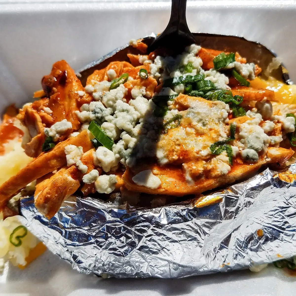 Buffalo Chicken Stuffed Baked Potato