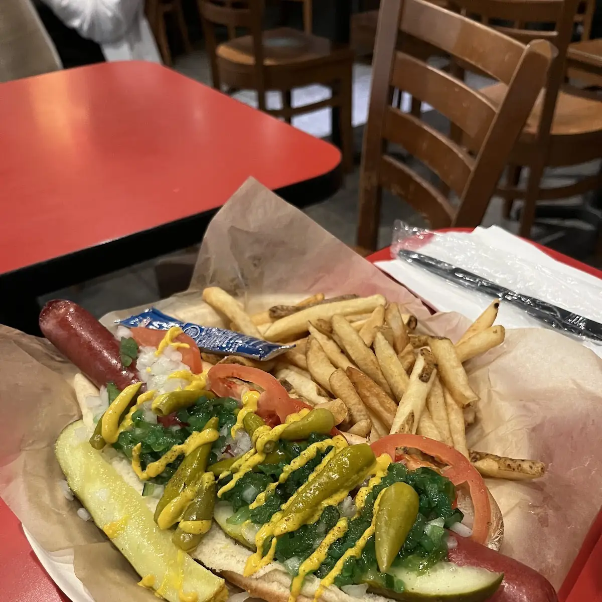 Chicago Style Hot Dog Basket