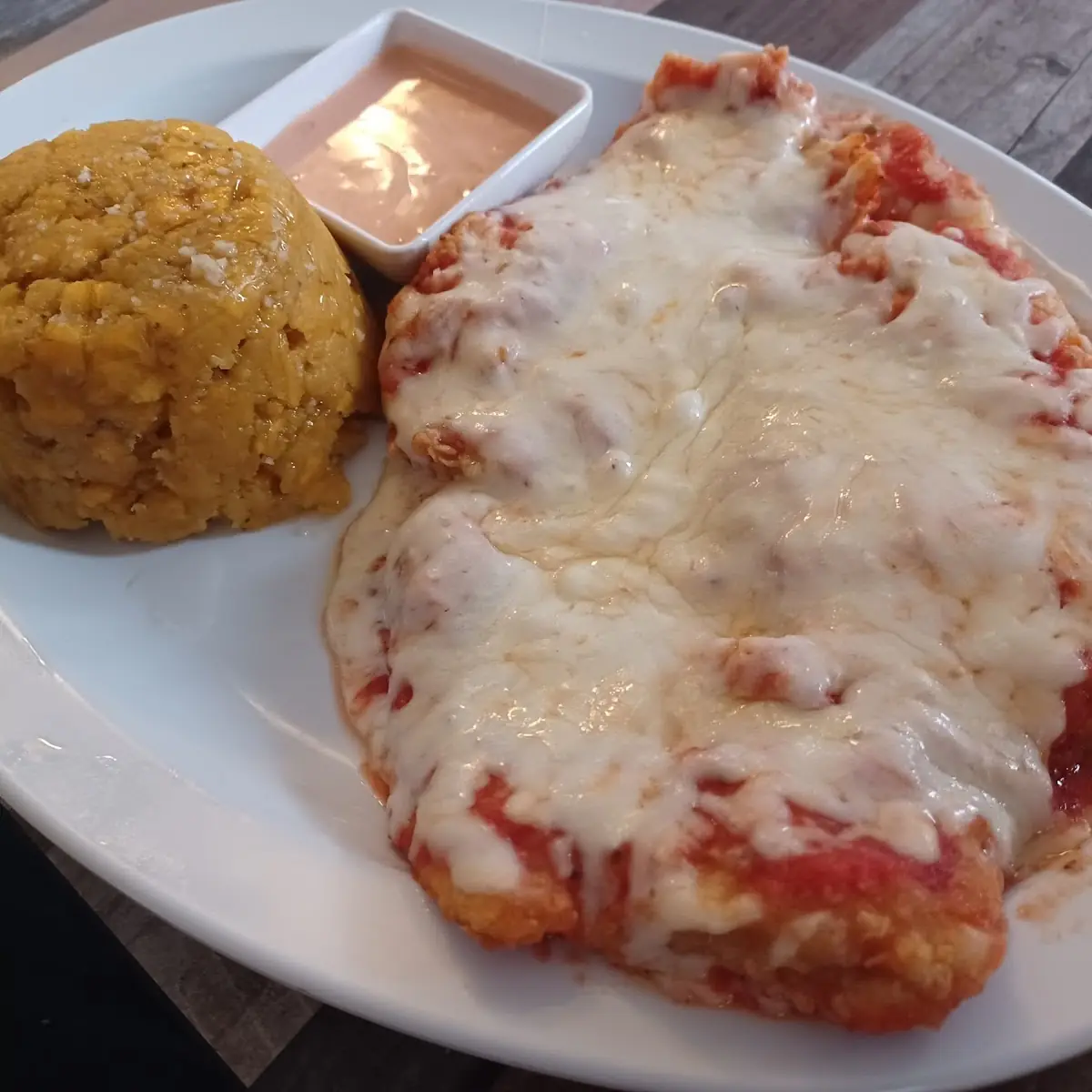 Parmesan Chicken Breast with Mofongo