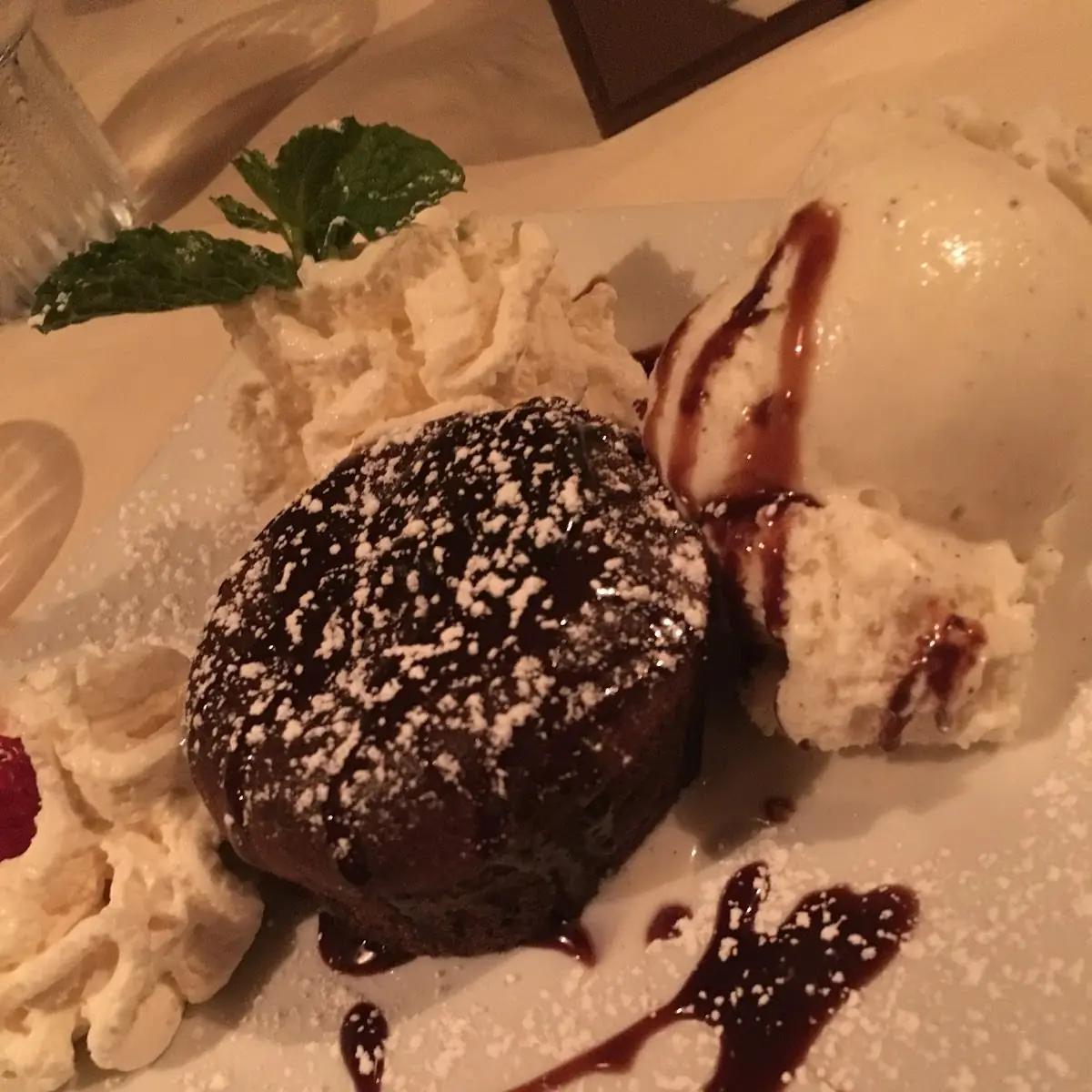 Molten Chocolate Cake with Vanilla Ice Cream
